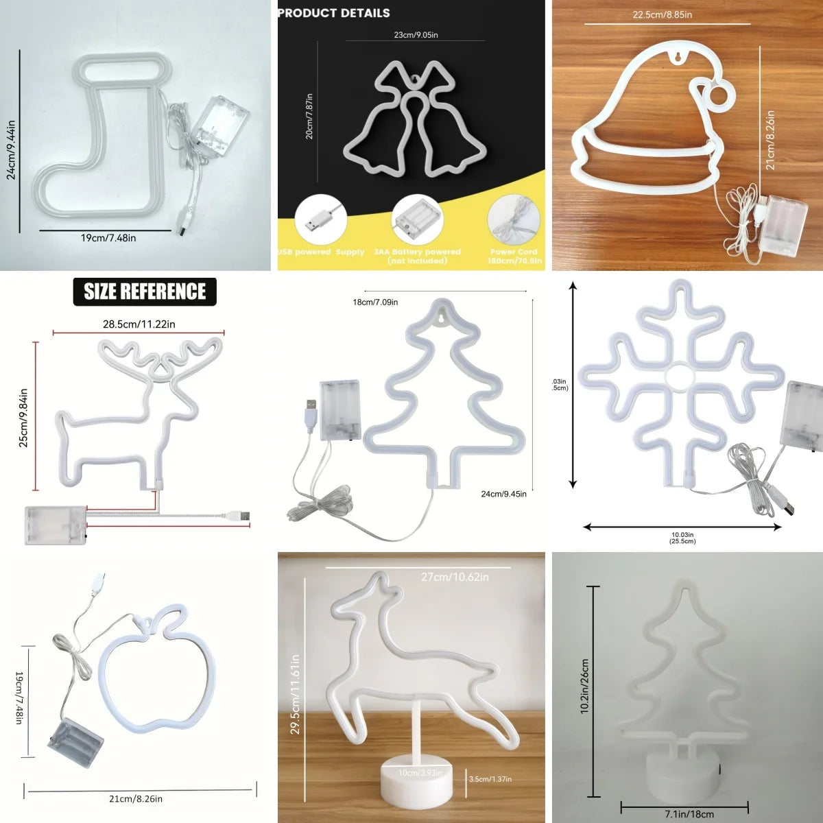 Christmas Decorative Lights, Elk Santa Claus Cute Led Lights, USB or Battery Powered, Holiday Gifts, Room Decoration